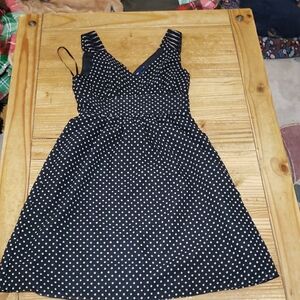 Gap Polka Dot Black Dress